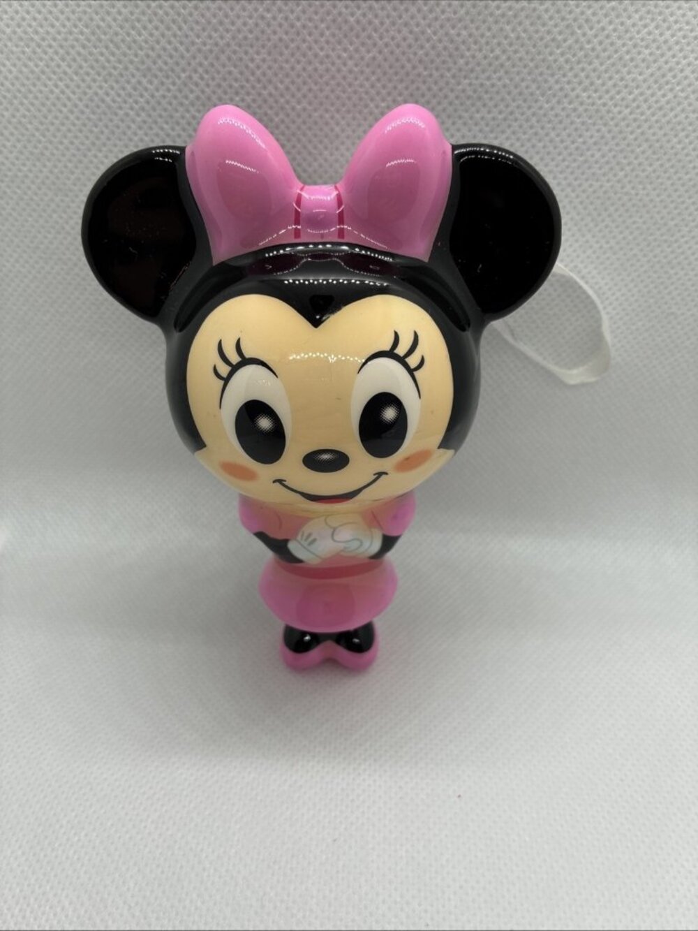 Disney Minnie Mouse Christmas Tree Ornament Pink Bow Plastic Hanging Decor